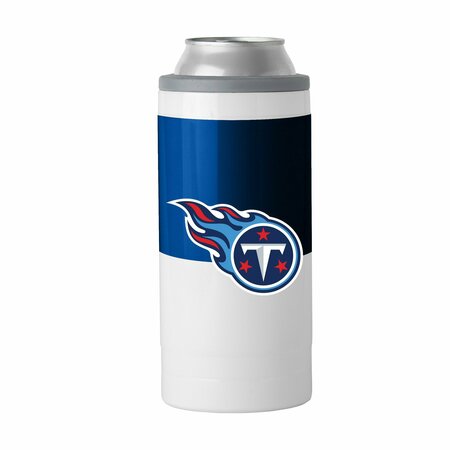 LOGO BRANDS Tennessee Titans 12oz Colorblock Slim Can Coolie 631-S12C-11